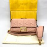 Baguette FF Embossed Baby Pink
