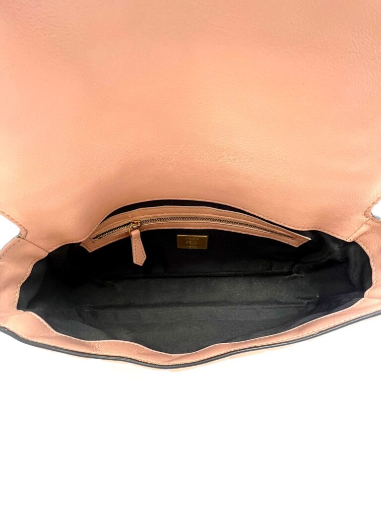 Baguette FF Embossed Baby Pink