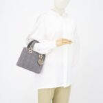 Dior Lady Dior Small Lambskin Grey GHW