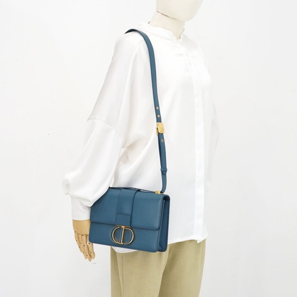 Dior 30 Montaigne Teal GHW Enamel