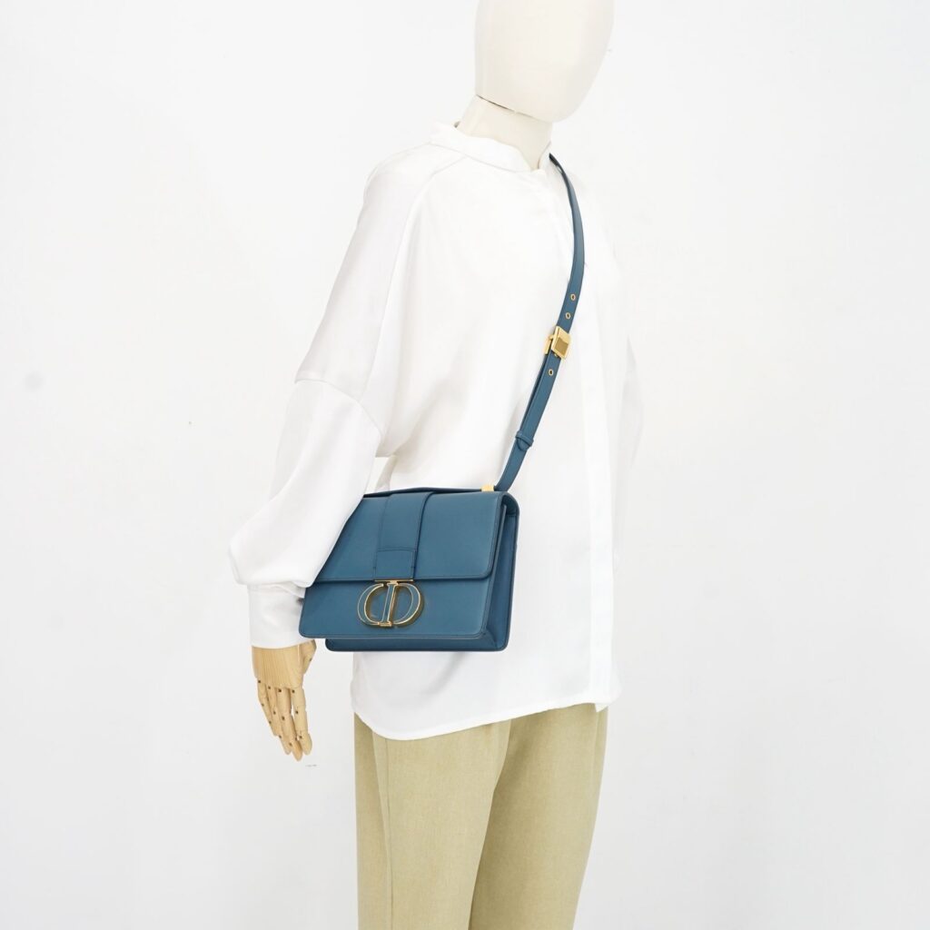 Dior 30 Montaigne Teal GHW Enamel