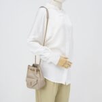 Saint Laurent Nano Bucket Taupe GHW