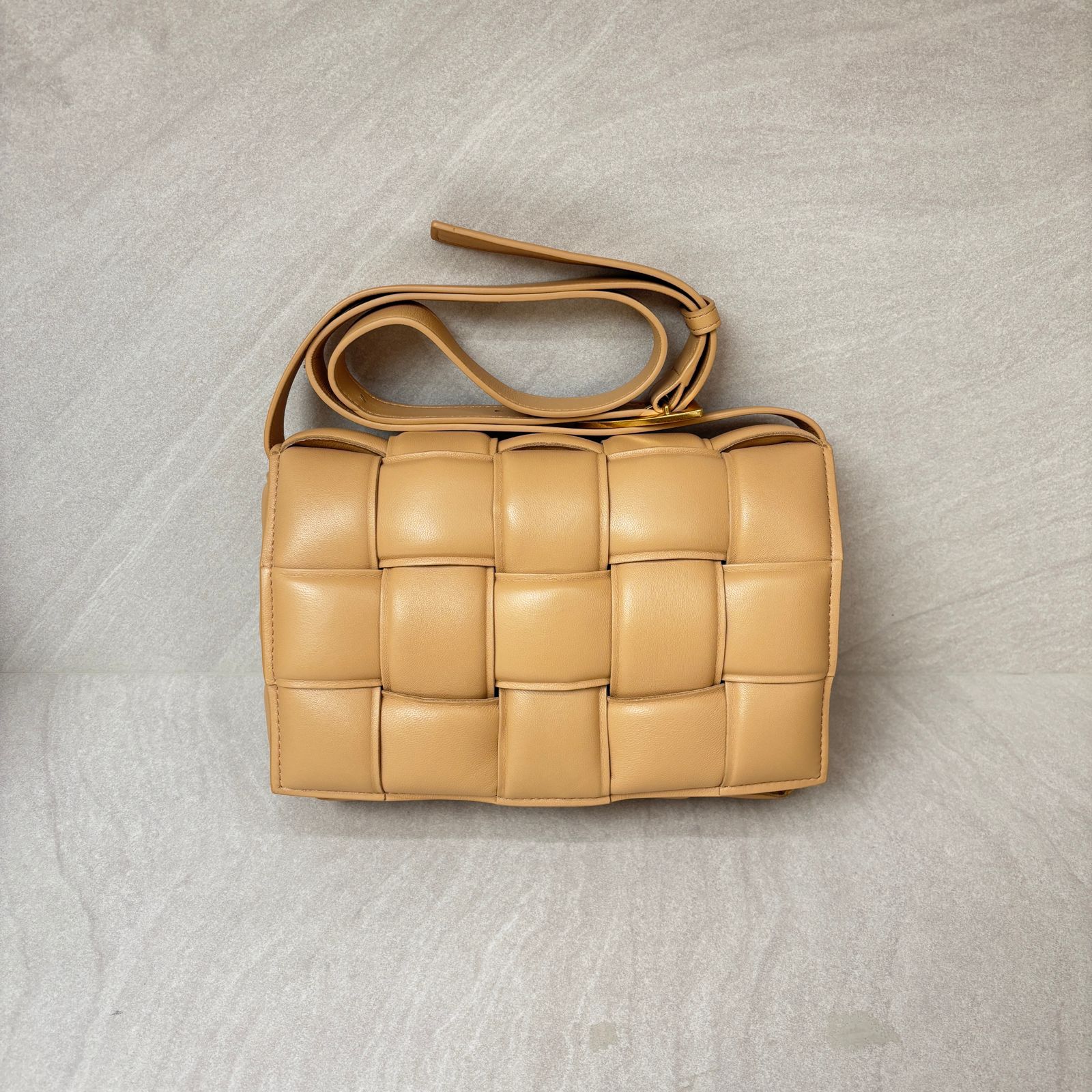 Bottega Veneta Padded Cassette Almond GHW
