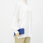 Chanel Long Zippy Camelia Lambskin Blue SHW