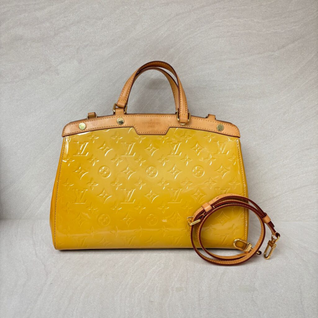 Louis Vuitton Brea MM Vernis Yellow GHW