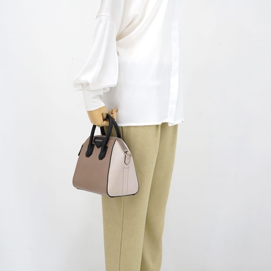Givenchy Mini Antigona Beige Linen Multicolor SHW