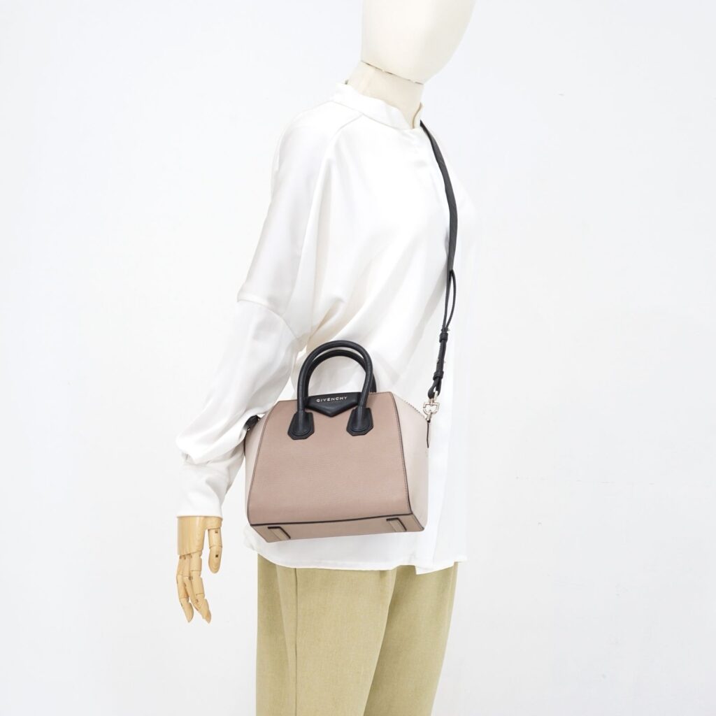 Givenchy Mini Antigona Beige Linen Multicolor SHW