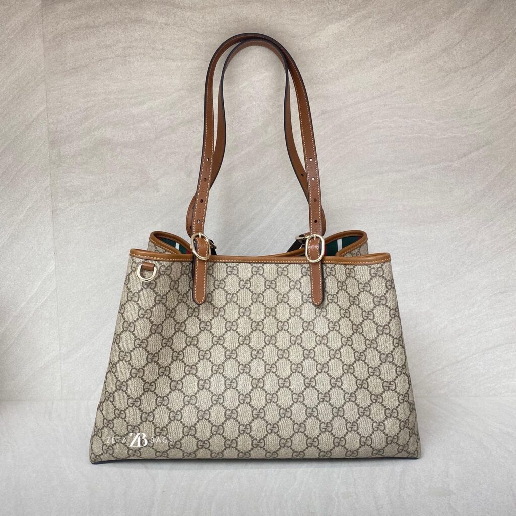 Gucci GG Suprreme Monogram Beige Dark Brown