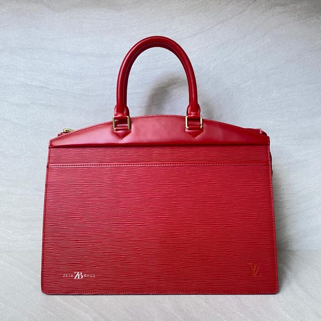 Louis Vitton Riviera Hand Bag Epi Red GHW