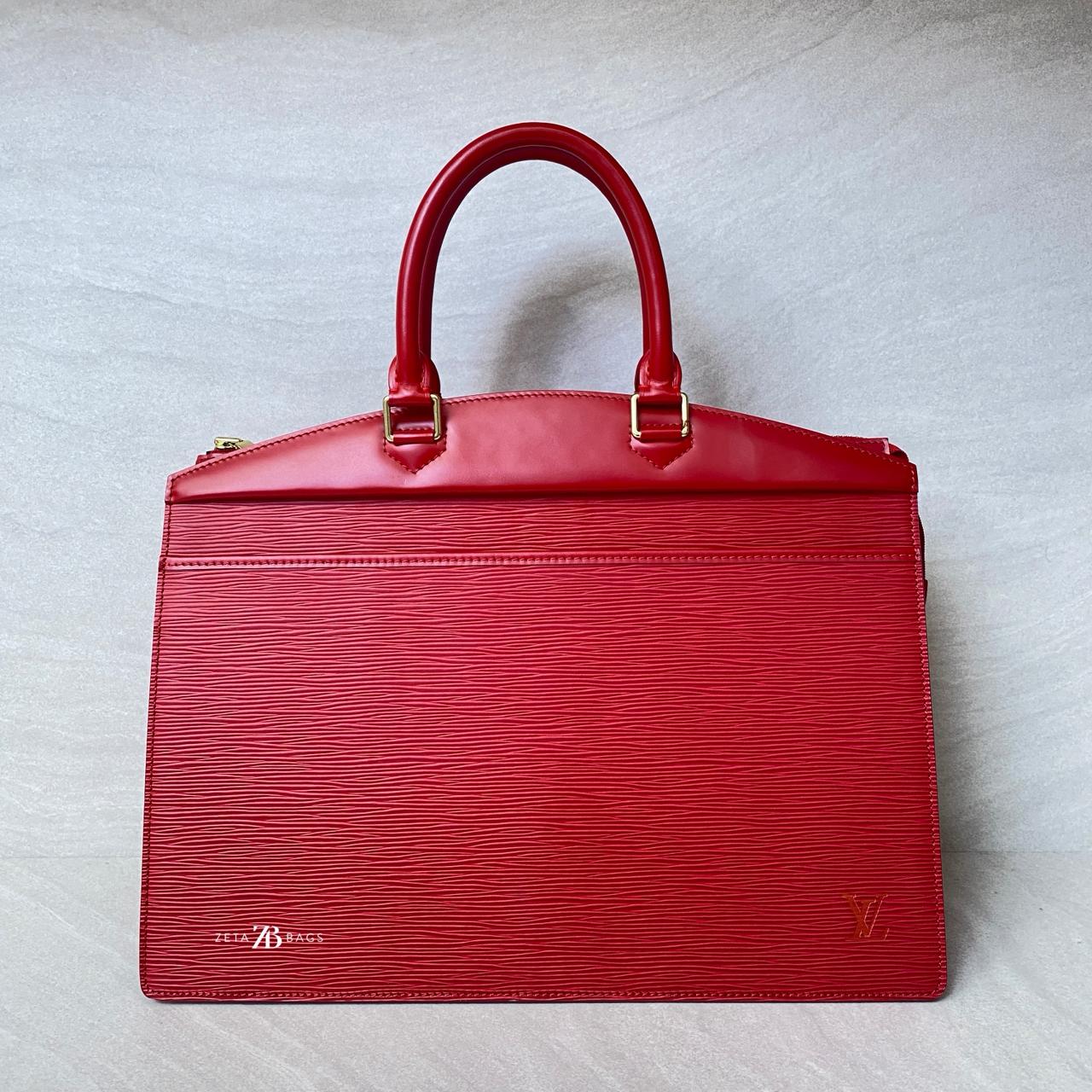 Louis Vitton Riviera Hand Bag Epi Red GHW
