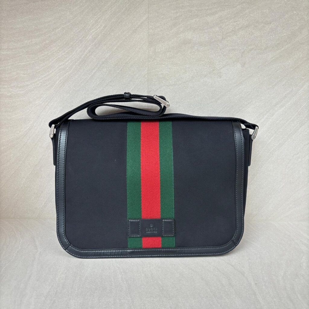 Gucci Techno Web Stripe Canvas Black SHW