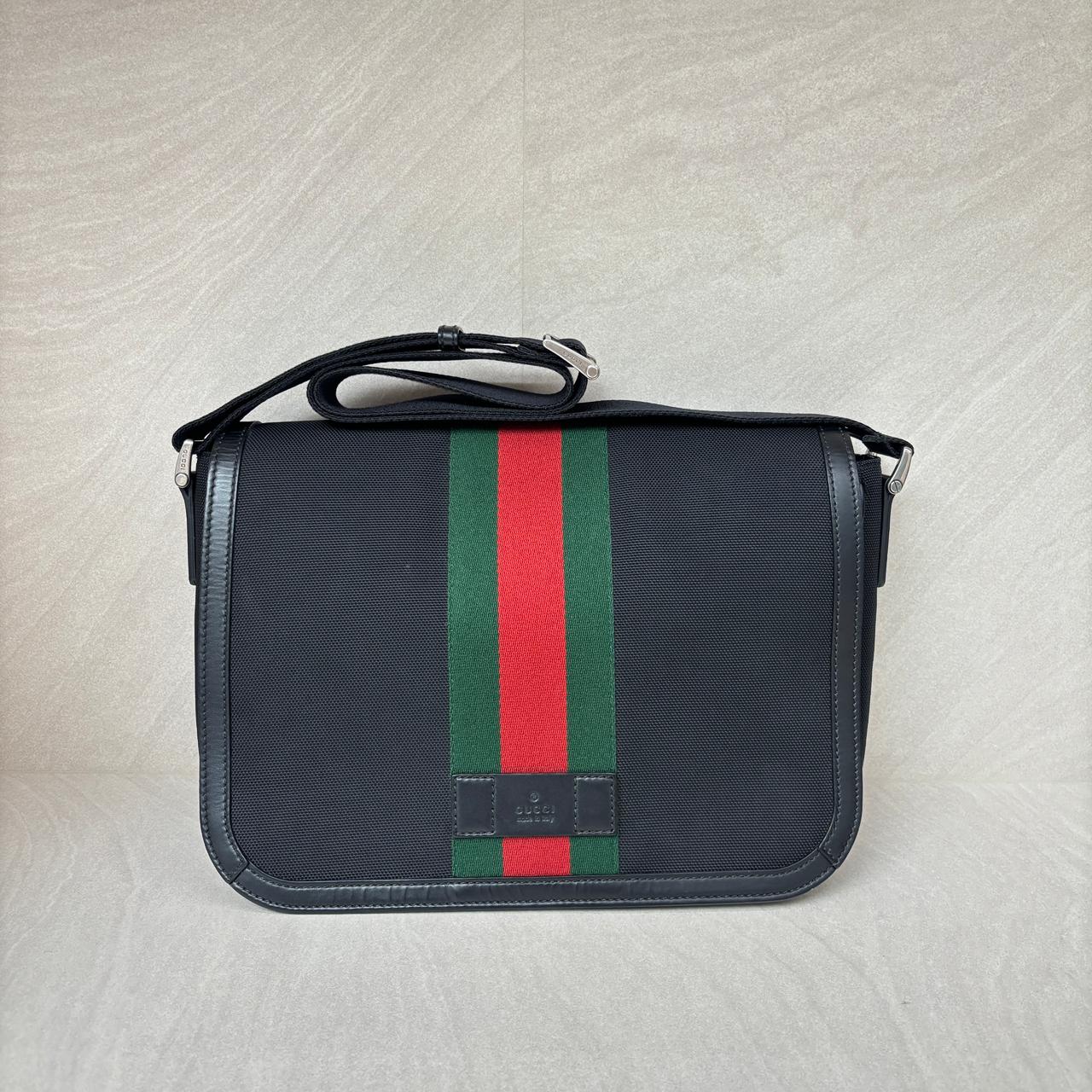 Gucci Techno Web Stripe Canvas Black SHW
