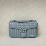 Gucci Marmont Flap Small Geometric Grey SHW