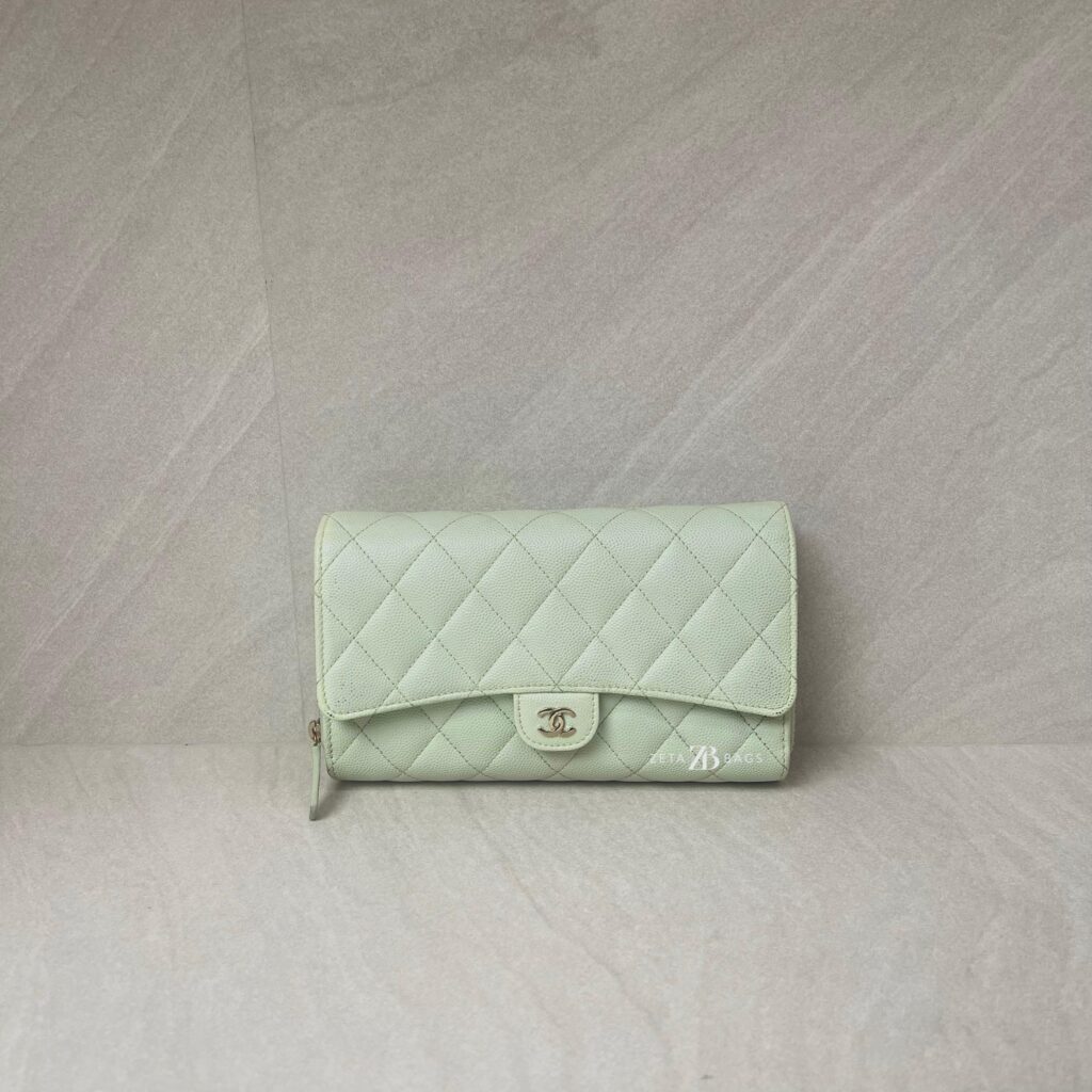 Chanel WOC Caviar Mint Green LGHW
