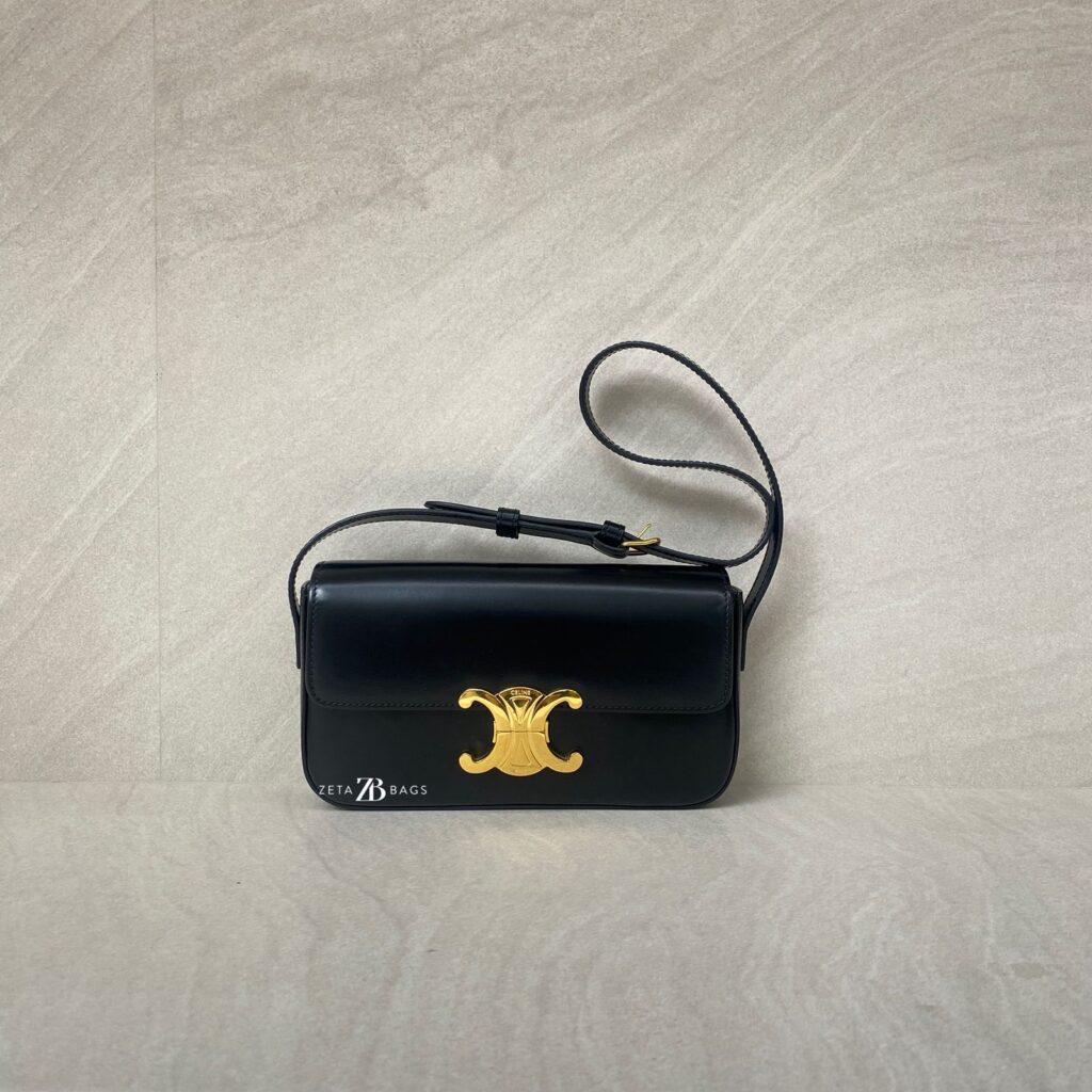 Celine Triomphe Black GHW