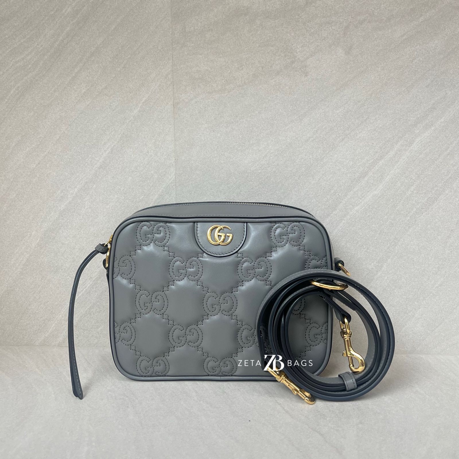 Gucci GG Matelasse Small Grey GHW