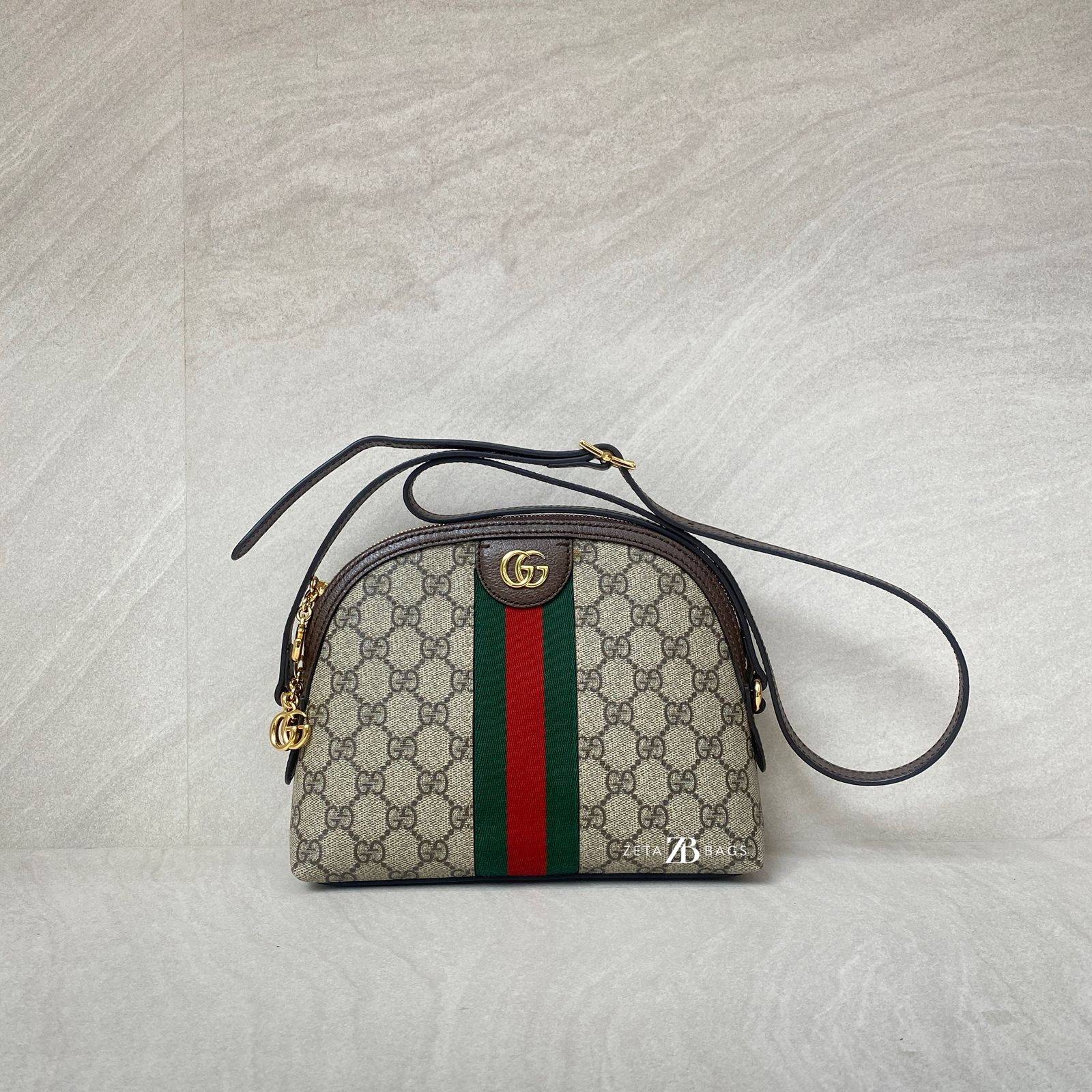 Gucci Ophidia Halfmoon GG Supreme Brown GHW