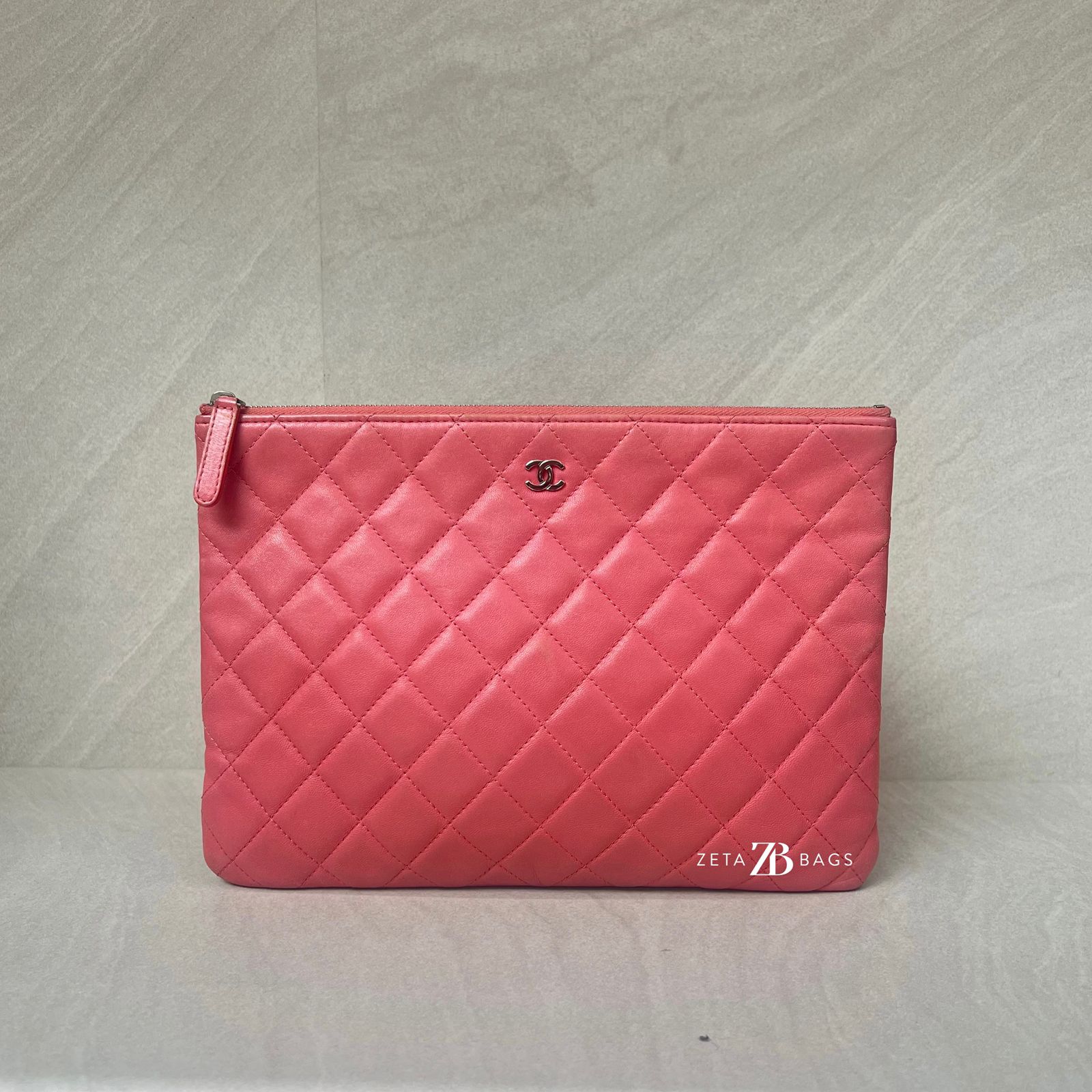 Chanel O Case Leather Pink SHW