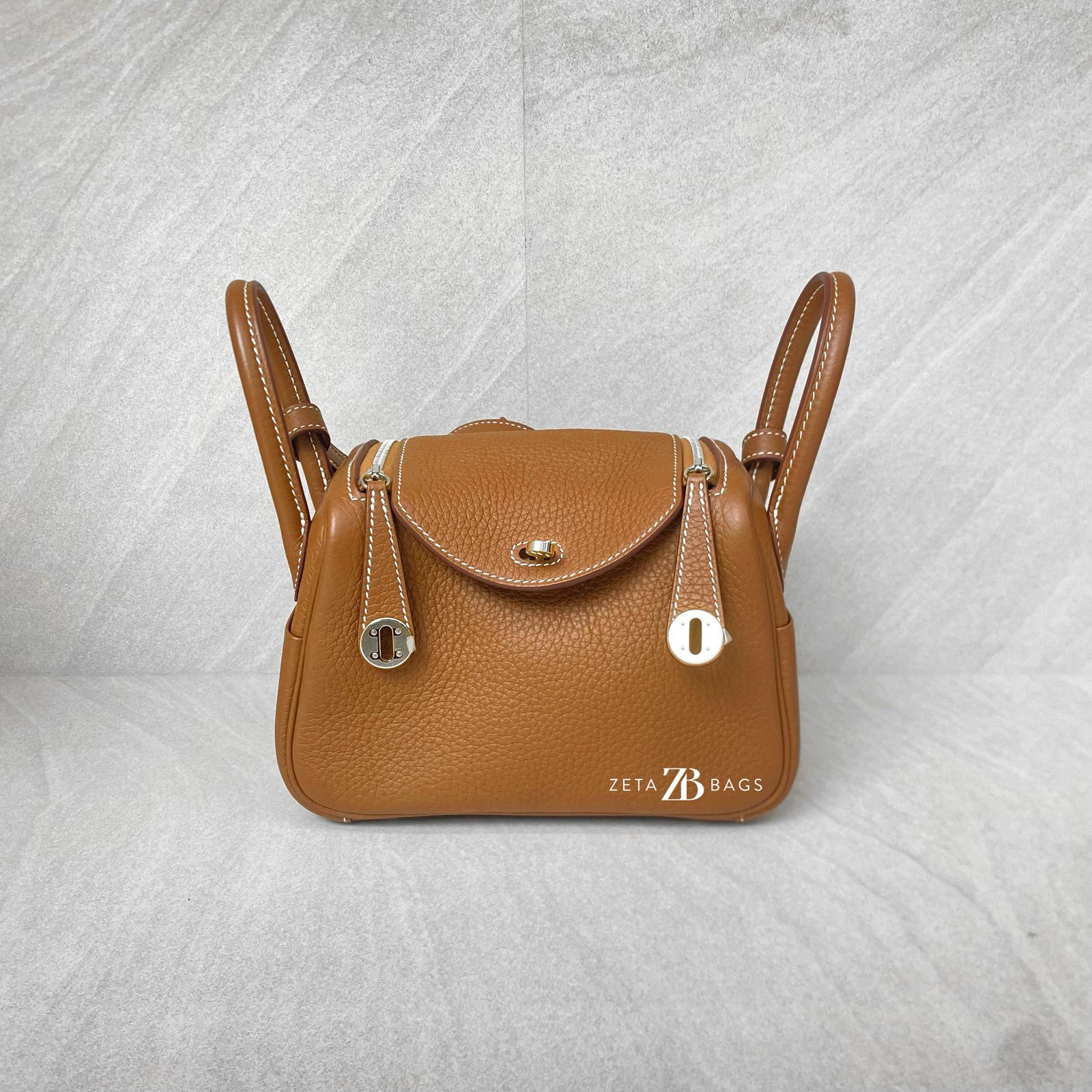Hermes Mini Lindy Clemence Gold PHW
