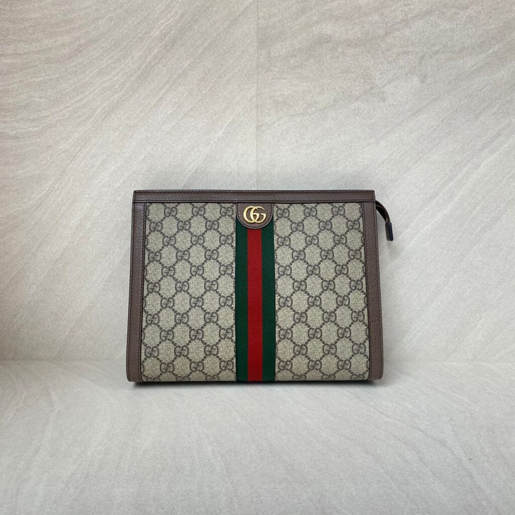 Gucci Ophidia Pouch GG Supreme Brown GHW
