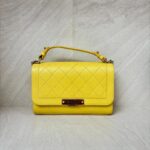 Chanel Medium Label Chick Yellow GHW
