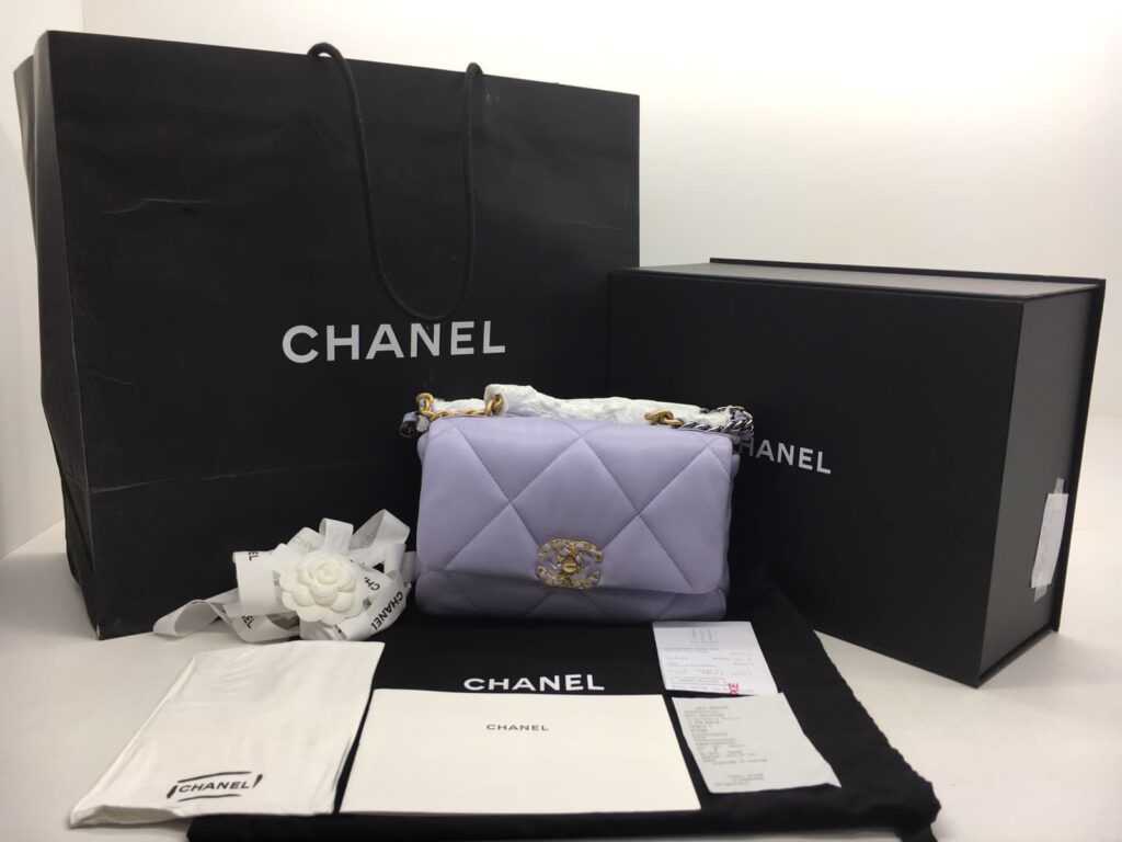 Chanel Small 19 Bag Lilac Lambskin