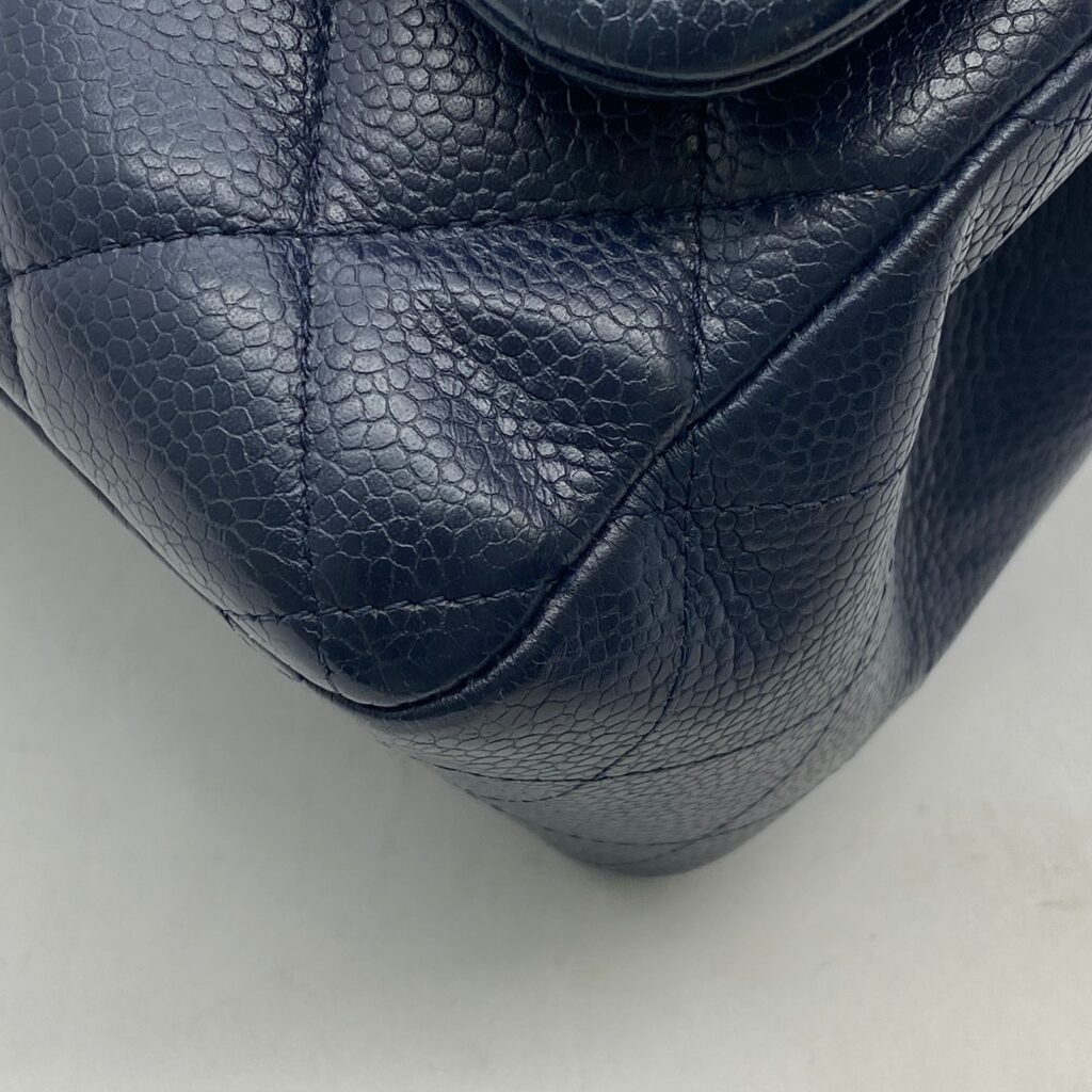 Chanel Jumbo Classic Double Caviar Navy SHW