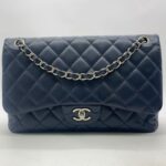 Chanel Jumbo Classic Double Caviar Navy SHW