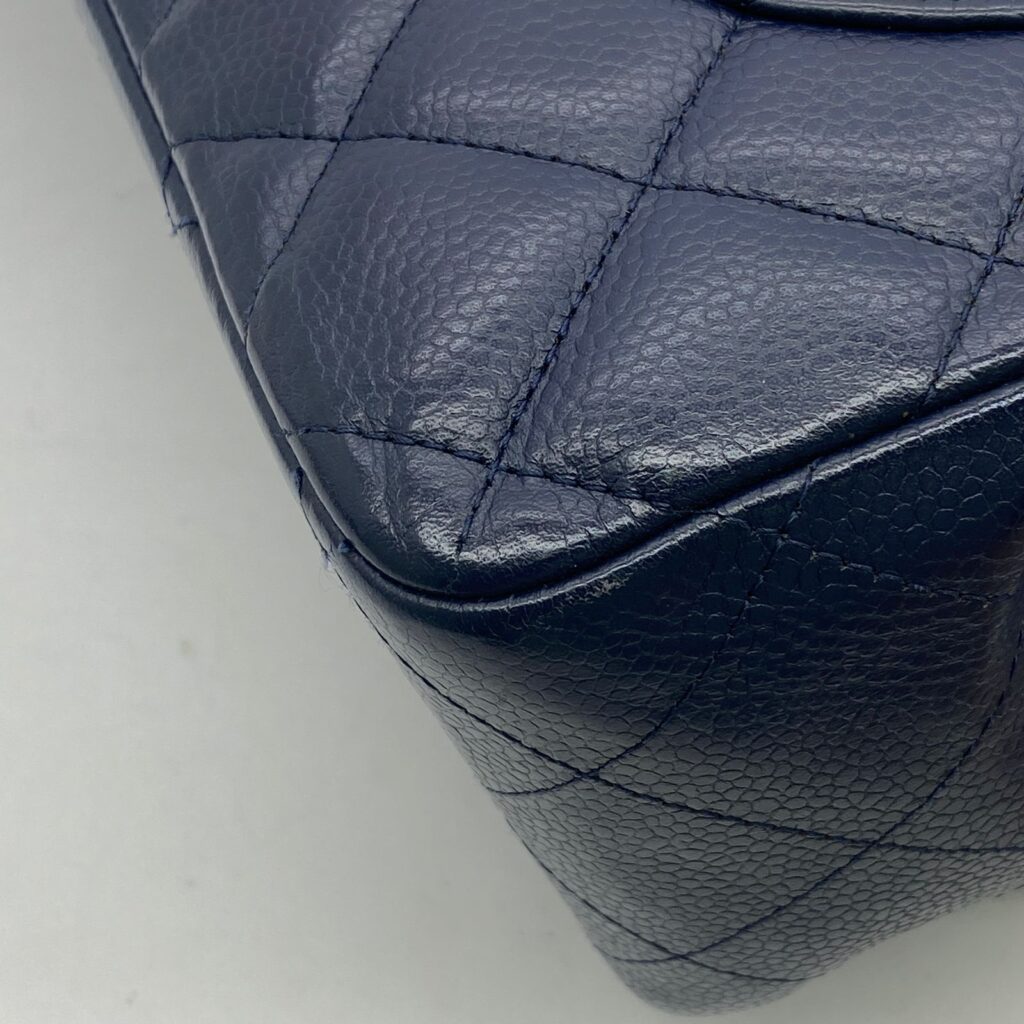 Chanel Jumbo Classic Double Caviar Navy SHW