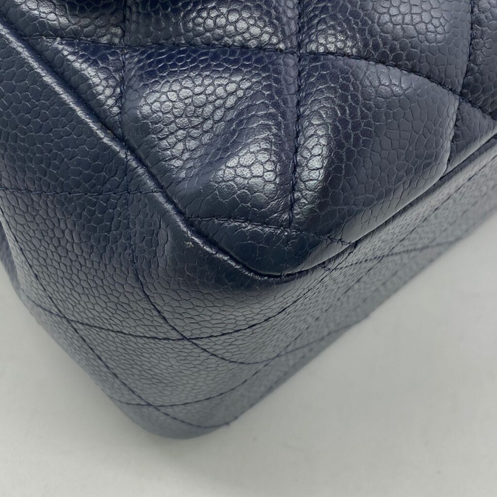 Chanel Jumbo Classic Double Caviar Navy SHW