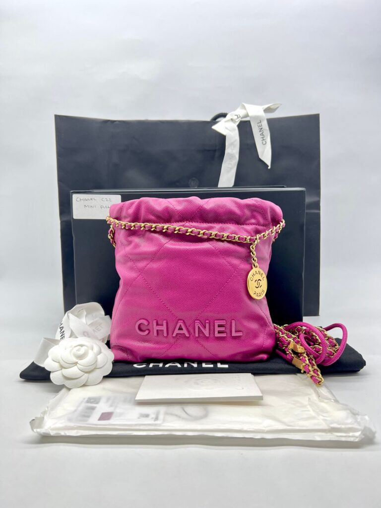 Chanel C22 Mini Caviar Fuchsia GHW