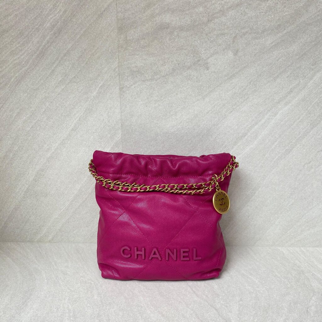 Chanel C22 Mini Caviar Fuchsia GHW