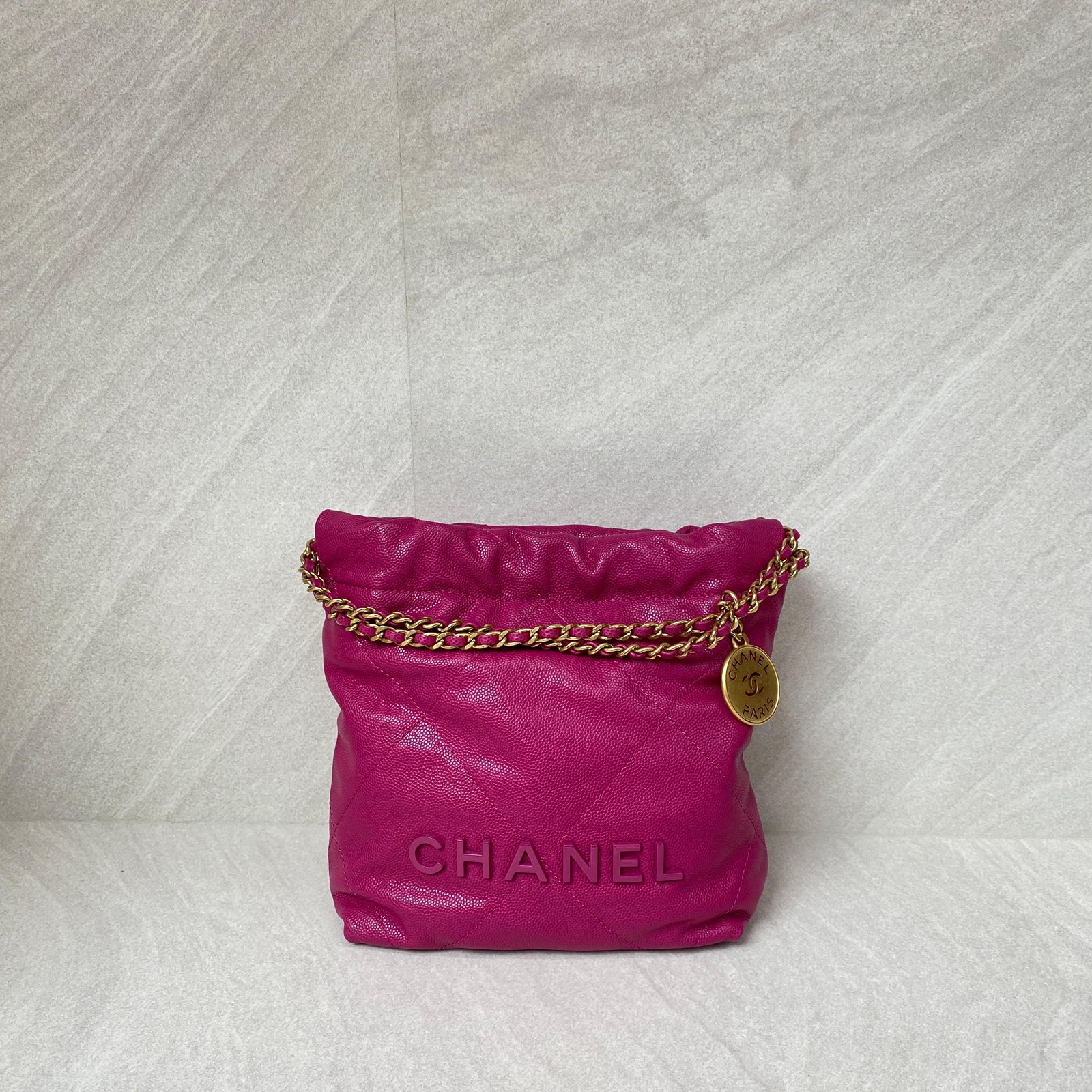 Chanel C22 Mini Caviar Fuchsia GHW