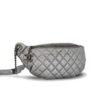Chanel Waist Bag Calfskin Metallic Silver RHW