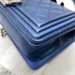Chanel Boy Medium Blue Perforated SHW