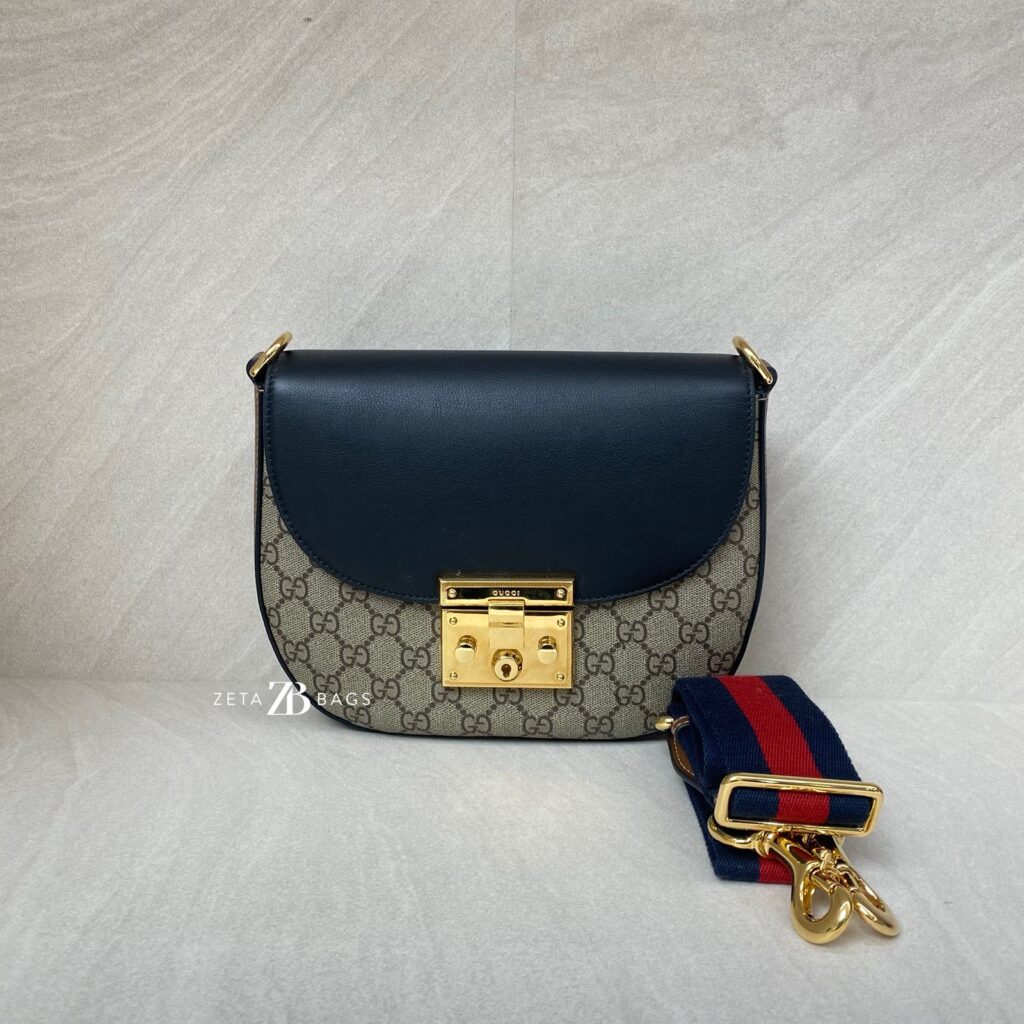Gucci Web Padlock GG Supreme Brown Black GHW