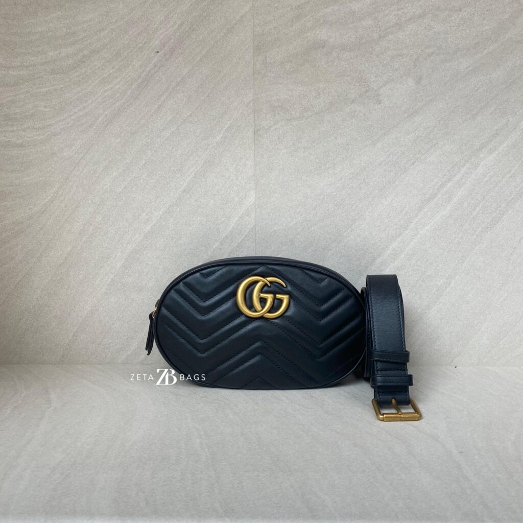 Gucci Marmont Belt Bag Black GHW