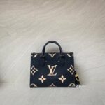 Louis Vuitton On The Go PM Monogram Empreinte Black Beige GHW