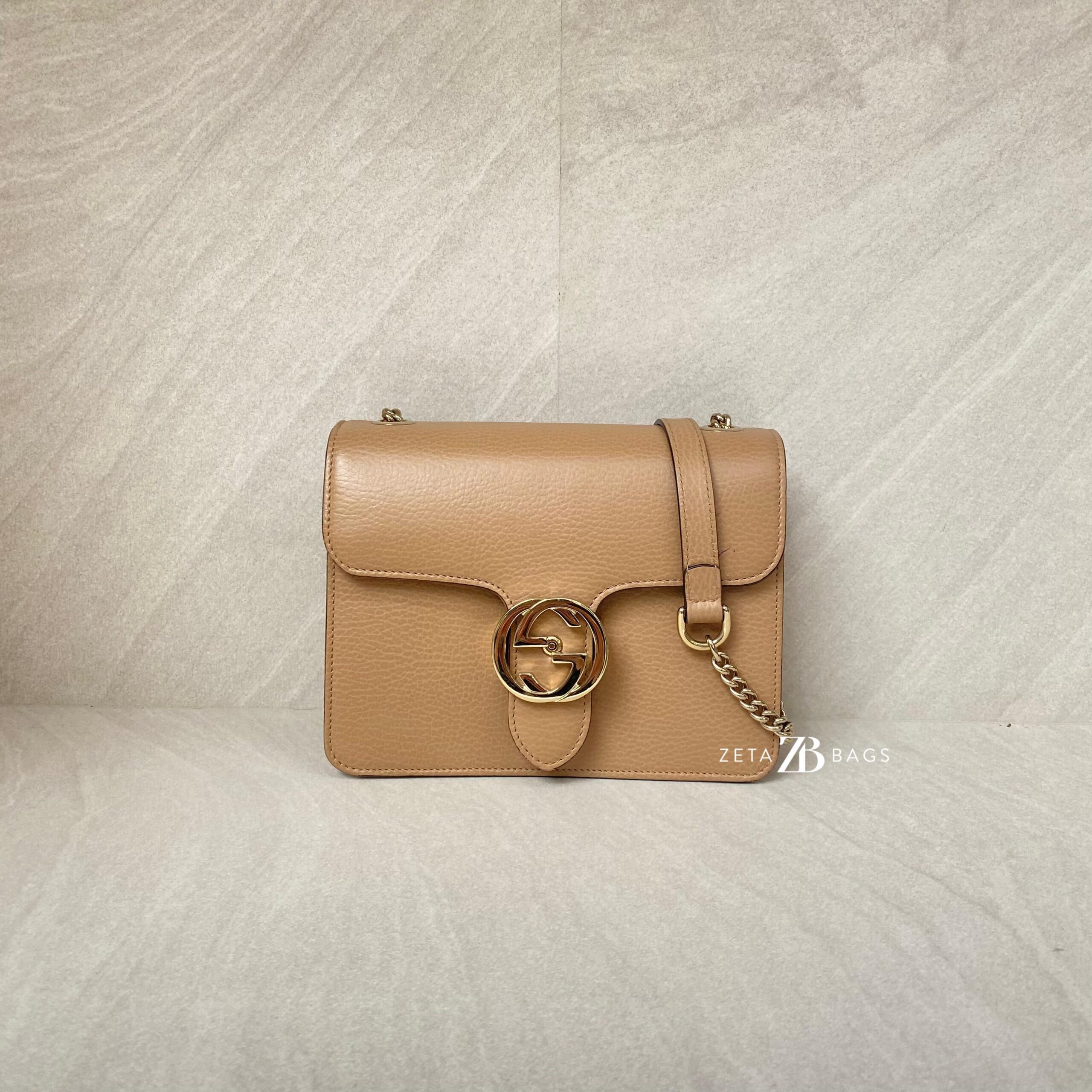 Gucci GG Interlocking Beige GHW