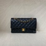 Chanel Medium Classic D Flap Lambskin Black GHW
