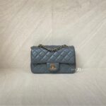 Chanel Mini Rectangel Classic Lambskin Grey GHW