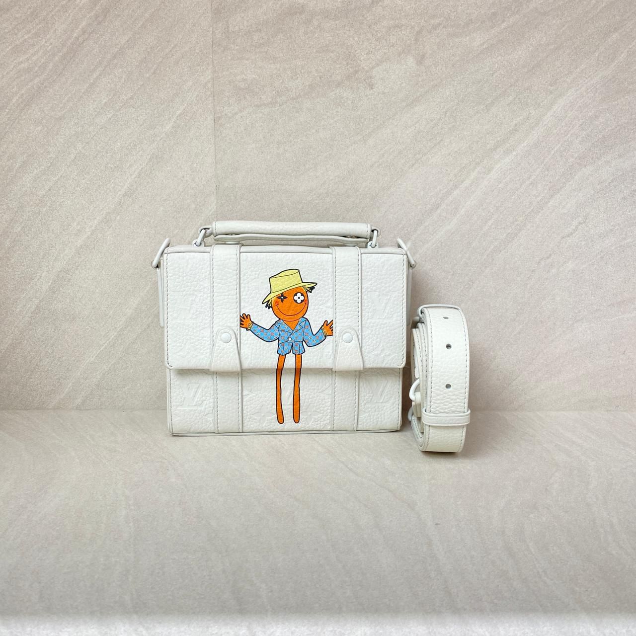 Louis Vuitton Flap Soft Trunk LV Friends Leather White