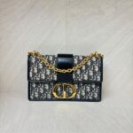 Dior Montaigne Chain Bag Blue Oblique GHW