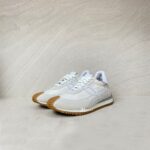 Loewe Flow Runner Suede Nylon Gold Blanc