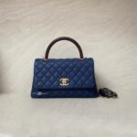 Chanel Coco Handle Medium Caviar Navy GHW
