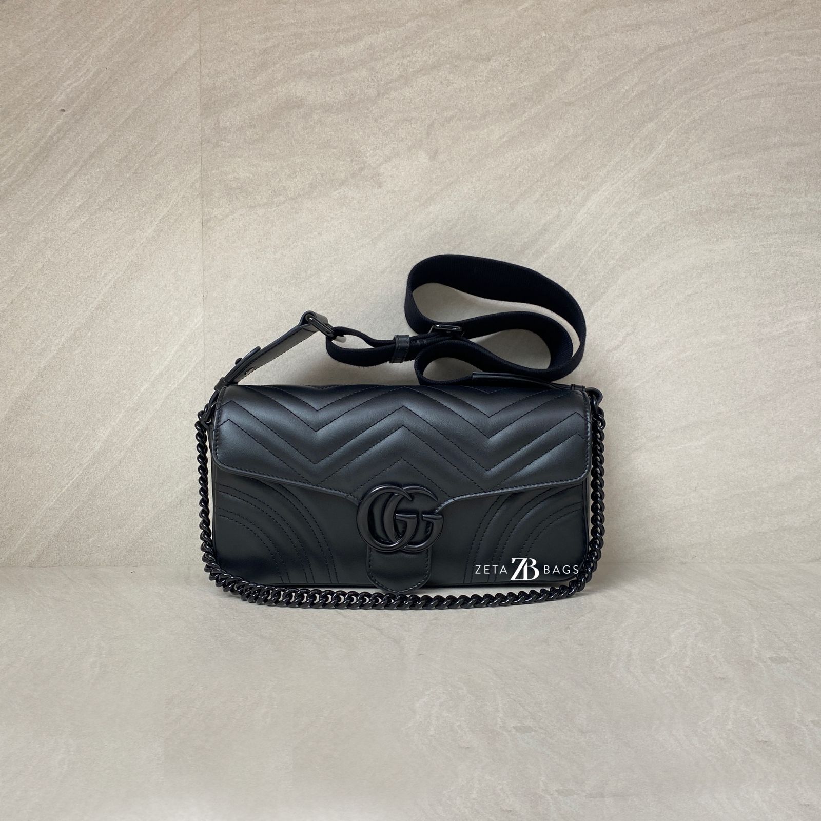 Gucci GG Marmount Shoulder All Black
