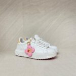 Louis Vuitton Time Out Sneakers White Pink Charm