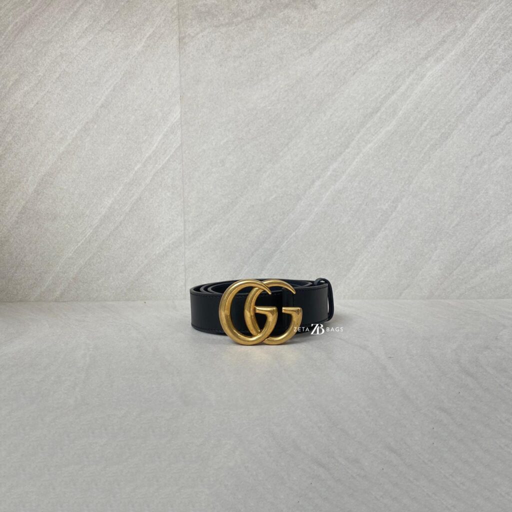 Gucci Belt Marmont GG 3 cm Black GHW