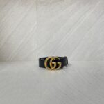 Gucci Belt Marmont GG 3 cm Black GHW