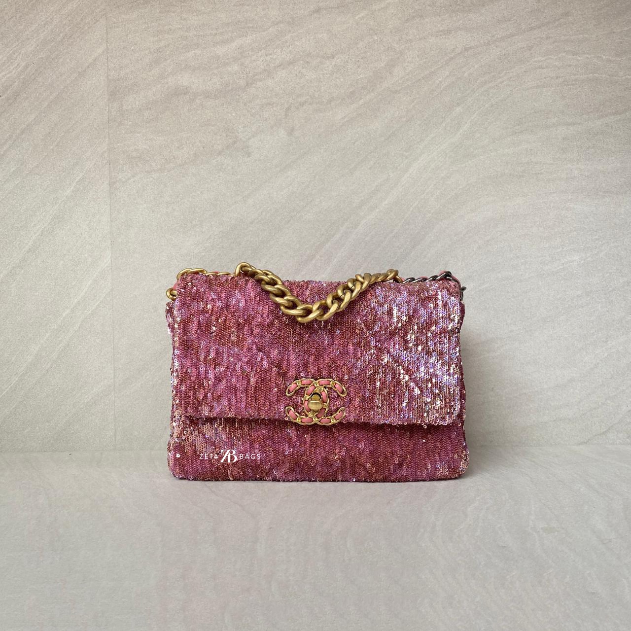 Chanel C19 Pink Sequins GHW SHW RHW